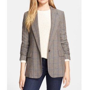 Grey with Blue Plaid Theory Blazer